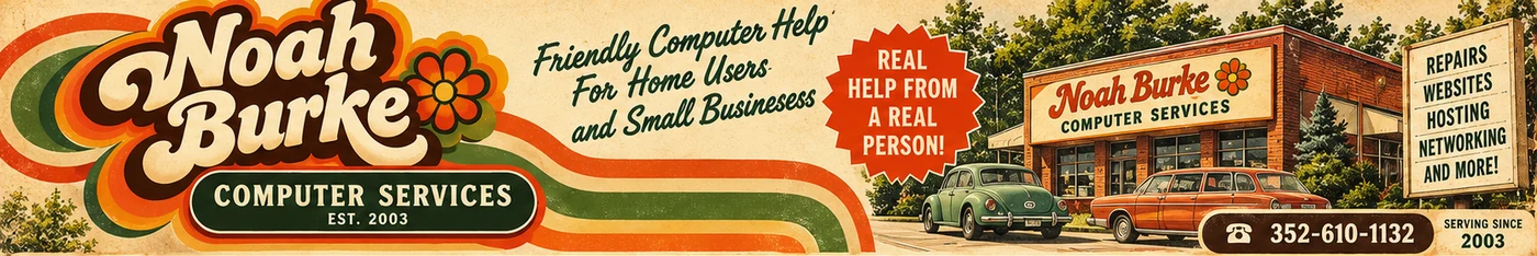 Noah Burke Computer Services — friendly computer help for home users and small businesses, serving since 2003